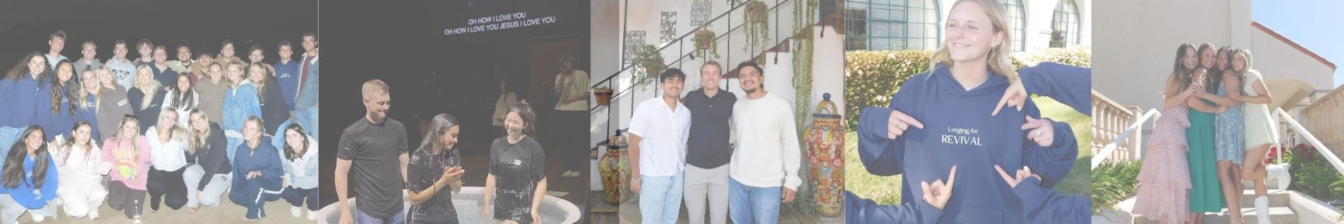 Five photos of Greek InterVarsity students at SDSU