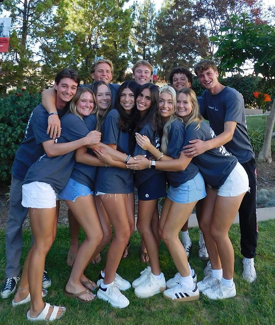 Greek IV students together at an event