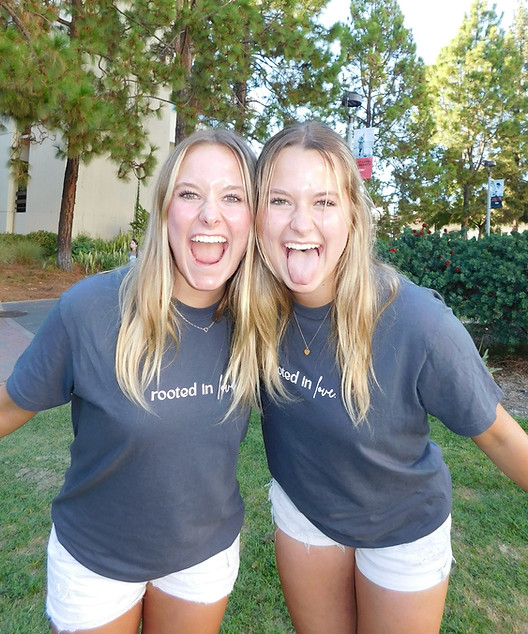 Greek IV students smiling together
